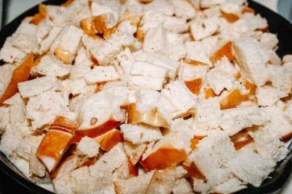 Southern Skillet Apple Pie Bread Pudding Recipe | Faithful Farmwife