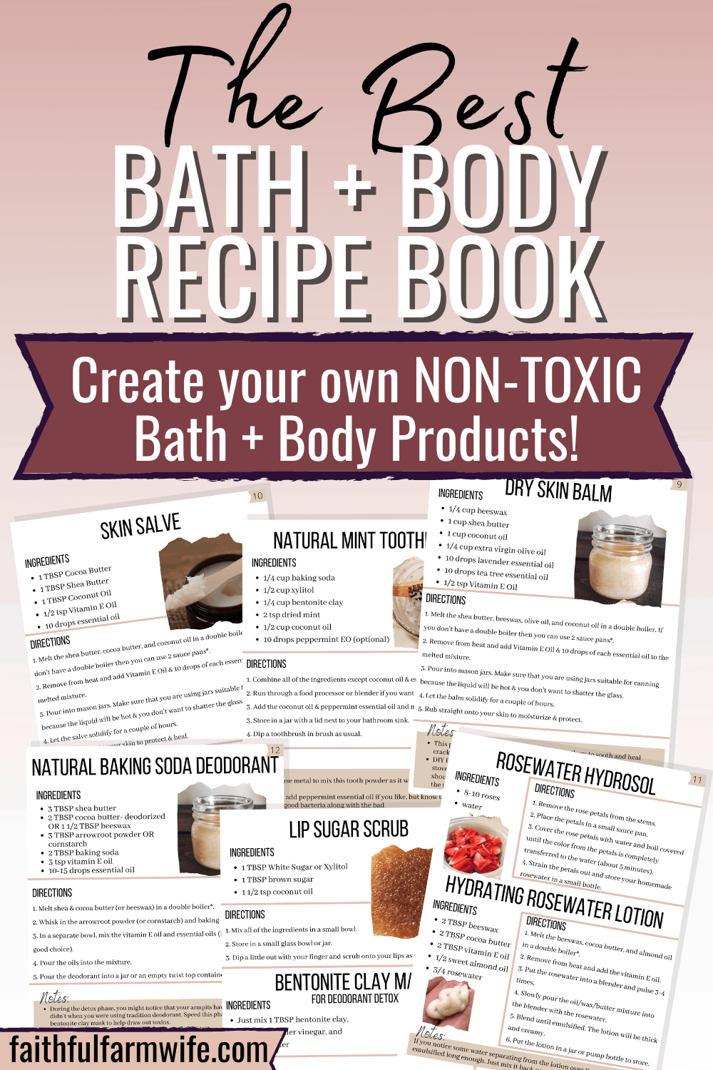The Homemade Household Bath and Body Recipes Mama on the Homestead
