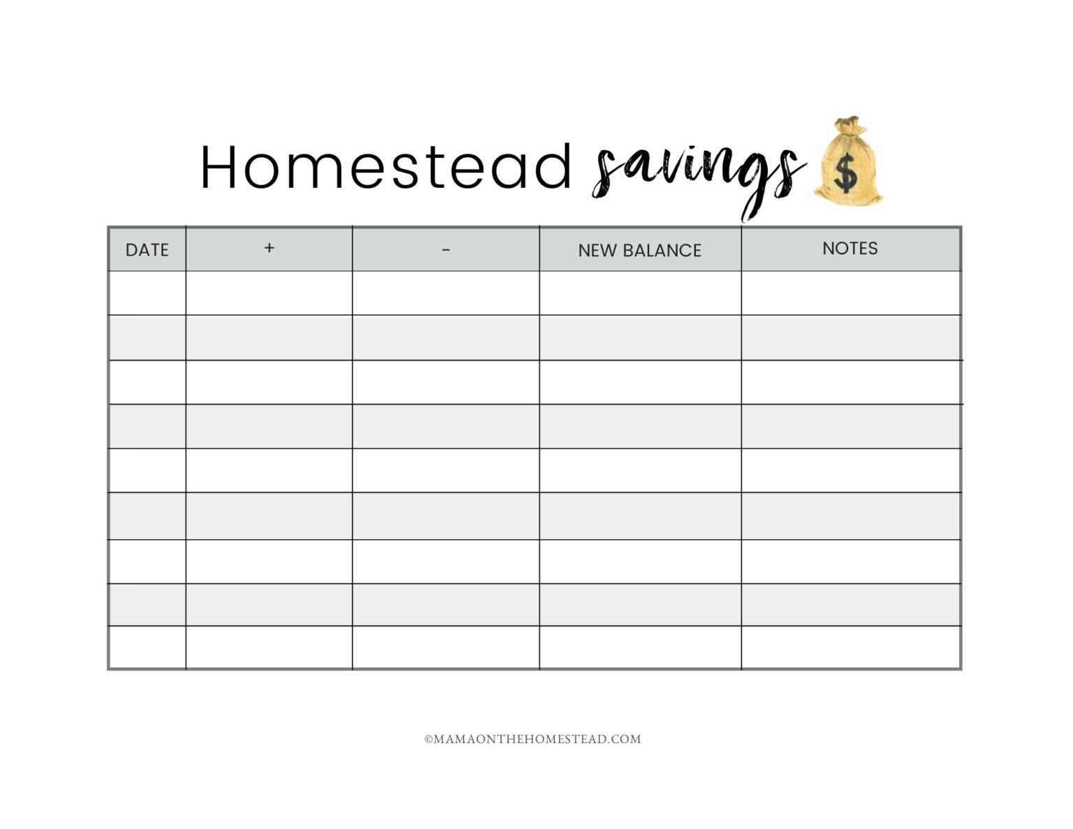 The Homestead Finance Tracker Mama on the Homestead