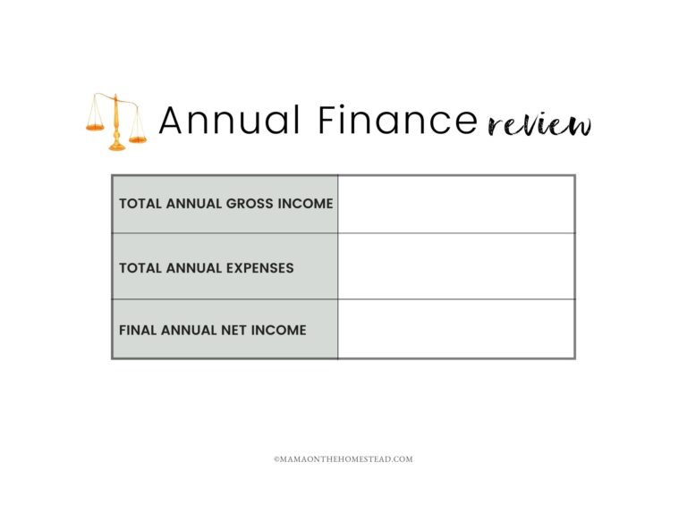 The Homestead Finance Tracker Mama on the Homestead