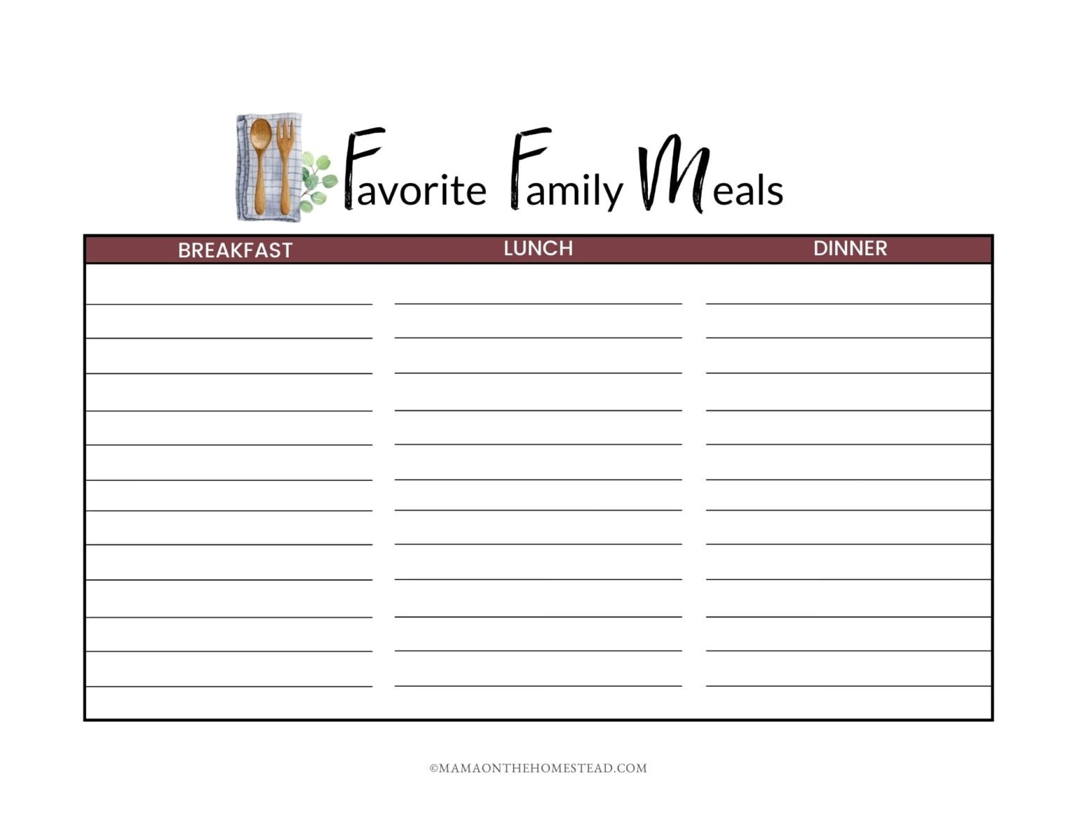 The Household Management Notebook - Mama on the Homestead