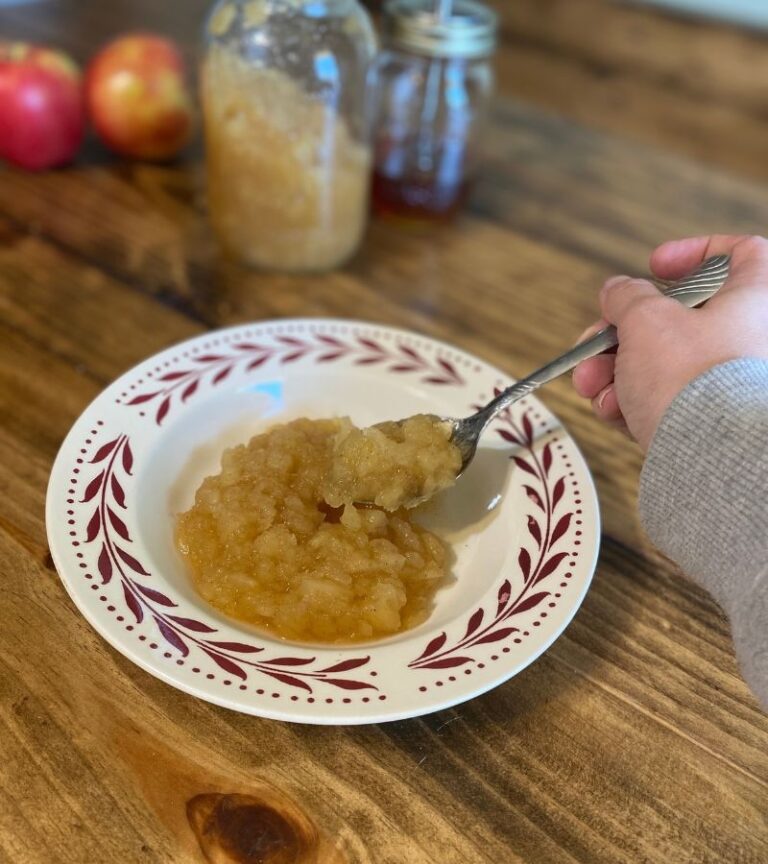 Homemade Applesauce Recipe with Cinnamon & Ginger Mama on the Homestead