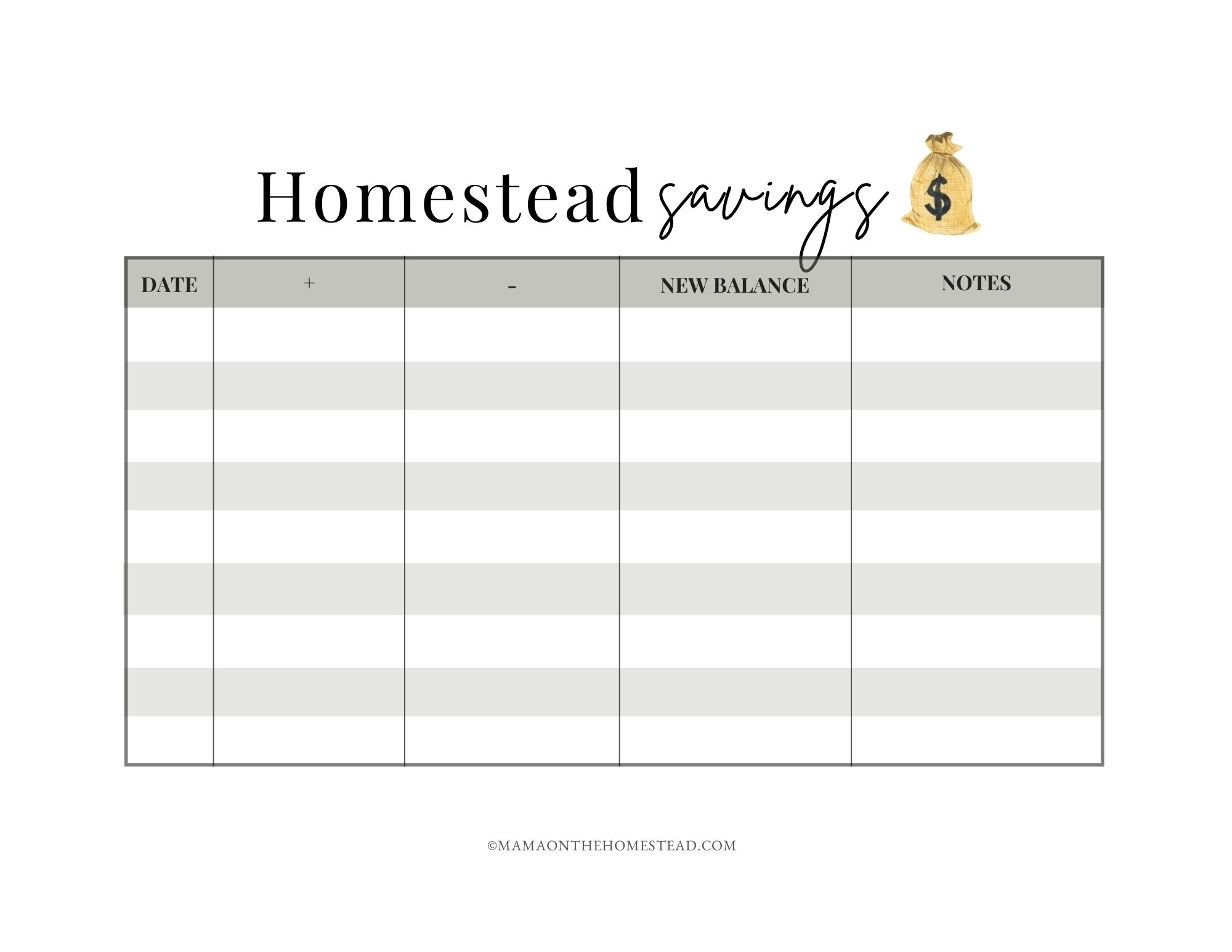 The Homestead Finance Tracker PDF Mama on the Homestead