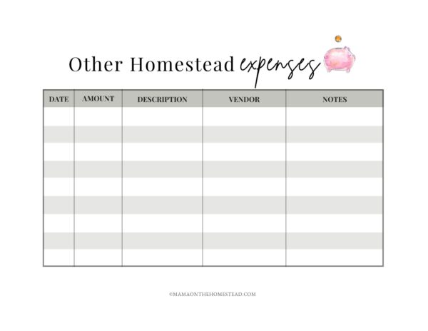 The Homestead Finance Tracker: PDF - Mama on the Homestead