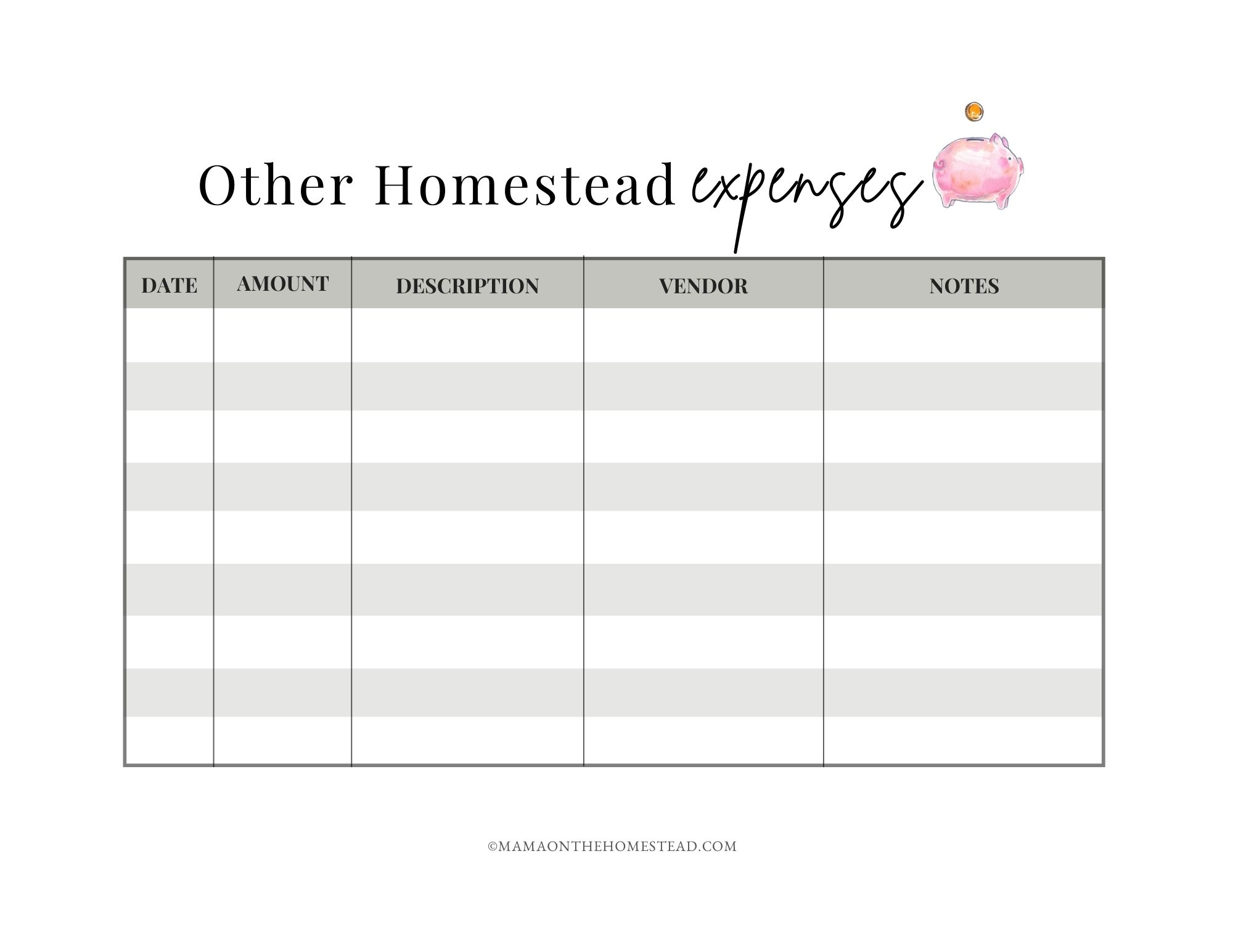 The Homestead Finance Tracker PDF Mama on the Homestead