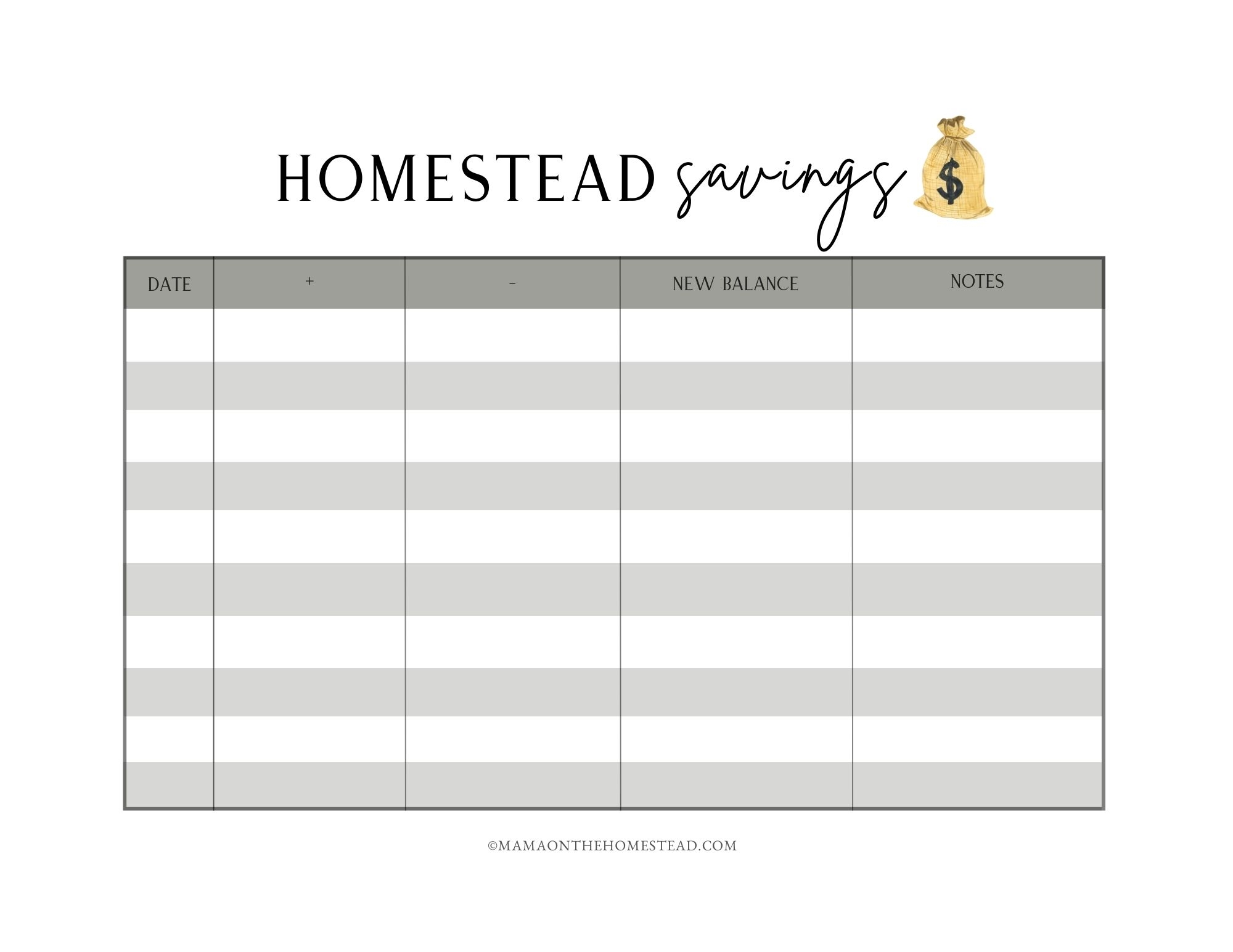 The Homestead Finance Tracker PDF Mama on the Homestead