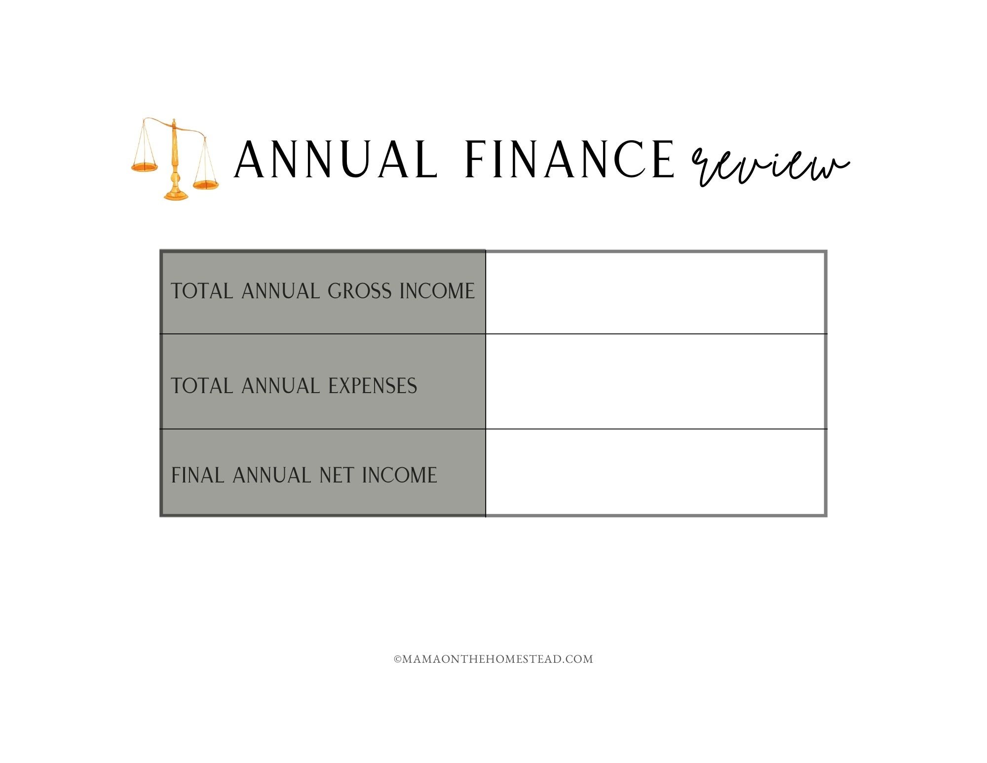 The Homestead Finance Tracker PDF Mama on the Homestead