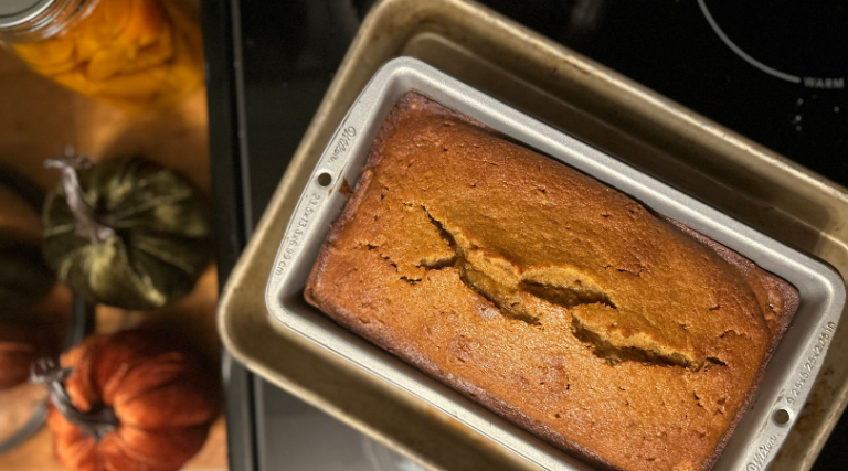Spiced Pumpkin Bread Recipe with Brown Sugar Walnut Glaze
