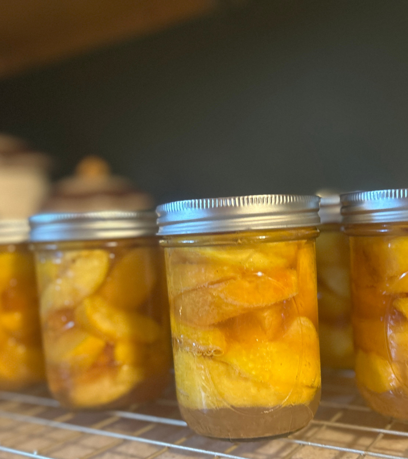 canned peaches