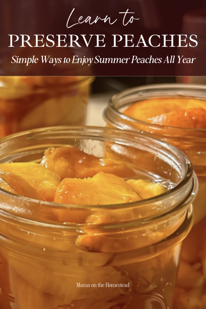 Learn to Preserve Peaches: Simple Ways to Enjoy Summer Peaches All Year | Mama on the Homestead