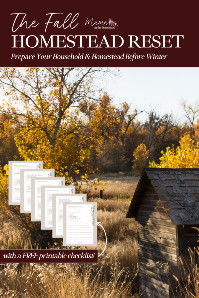 The Fall Homestead Reset: Prepare your household and homestead before winter with a FREE printable checklist! | Mama on the Homestead